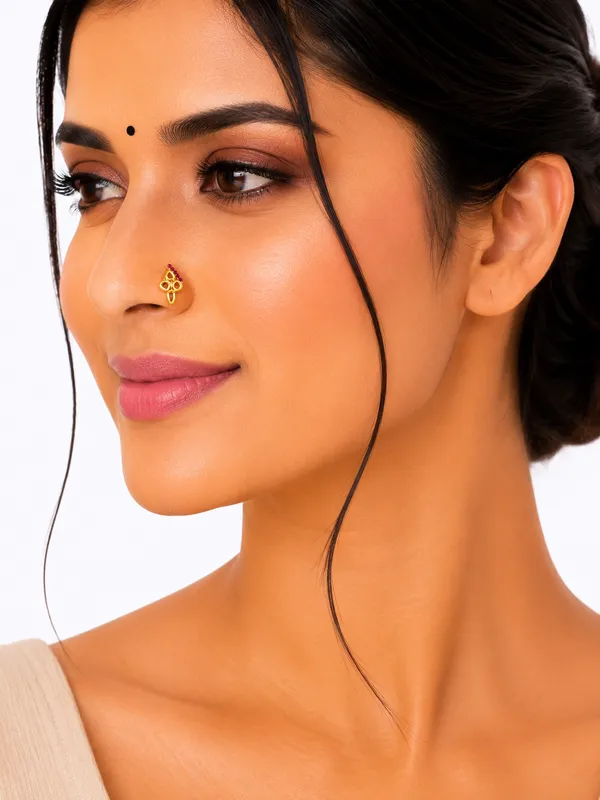 Golden_And_Multicolor_Brass_And_Copper_Nose_Pin_For_Women