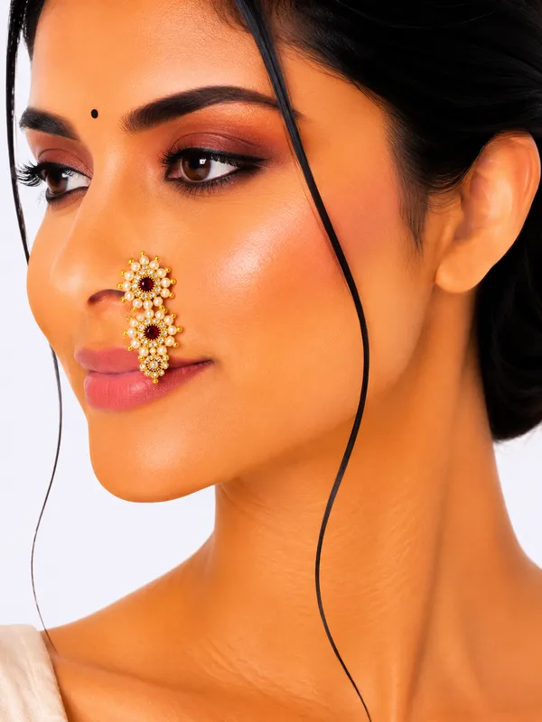 Pearl_And_Multicolor_Brass_And_Copper_Nath_For_Women