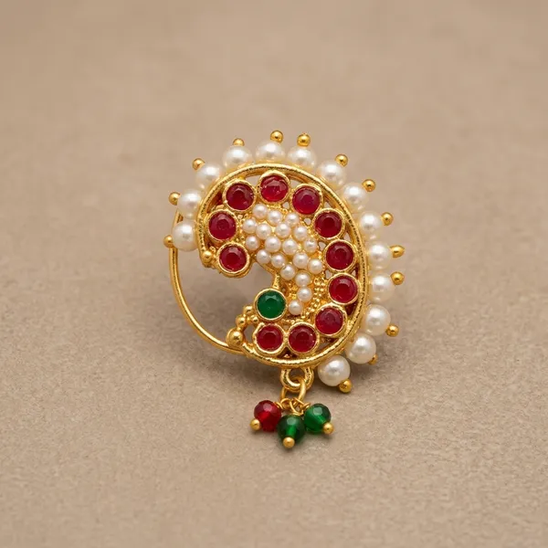 Pearl_And_Multicolor_Brass_And_Copper_Nath_For_Women