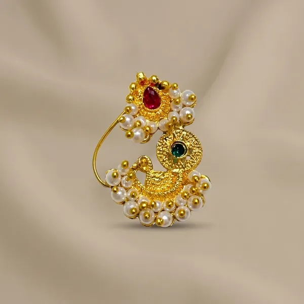 Golden_And_Multicolor_Brass_And_Copper_Nath_For_Women