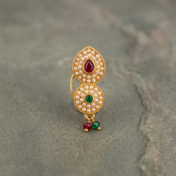 Pearl_And_Multicolor_Brass_And_Copper_Nath_For_Women