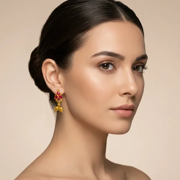 Golden_And_Pink_Brass_And_Copper_Earrings_For_Women