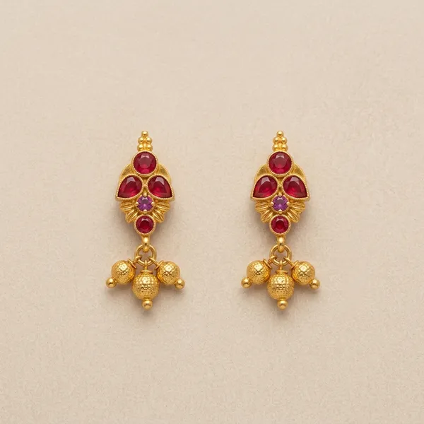 Golden_And_Pink_Brass_And_Copper_Earrings_For_Women
