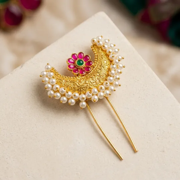 Multicolor_Brass_And_Copper_Khopa_For_Women