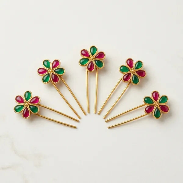 Golden_And_Multicolor_Brass_And_Copper_Khopa_Pins_For_Women
