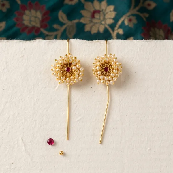 Pearl_Brass_And_Copper_Pierced_Earcuffs_For_Women