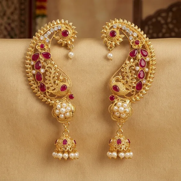 Golden_Brass_And_Copper_Earcuffs_For_Women