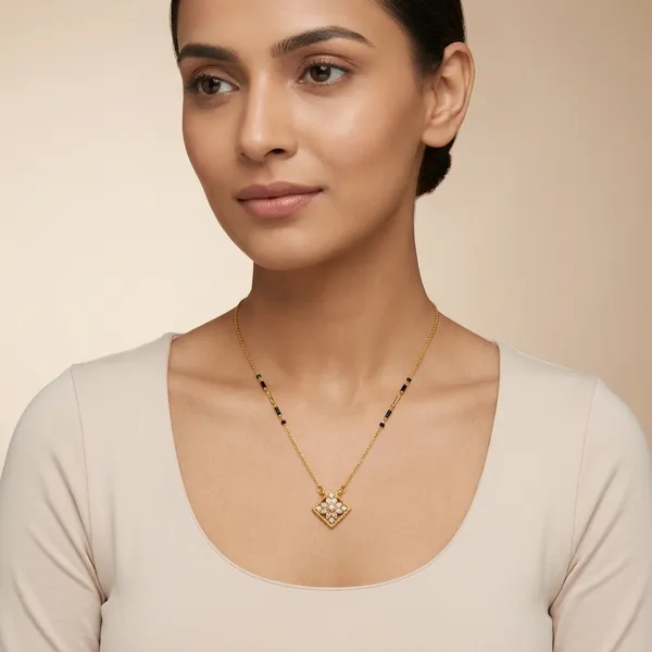 Golden_Brass_And_Copper_Short_Mangalsutra_For_Women
