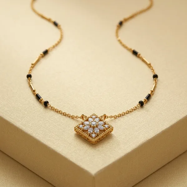 Golden_Brass_And_Copper_Short_Mangalsutra_For_Women