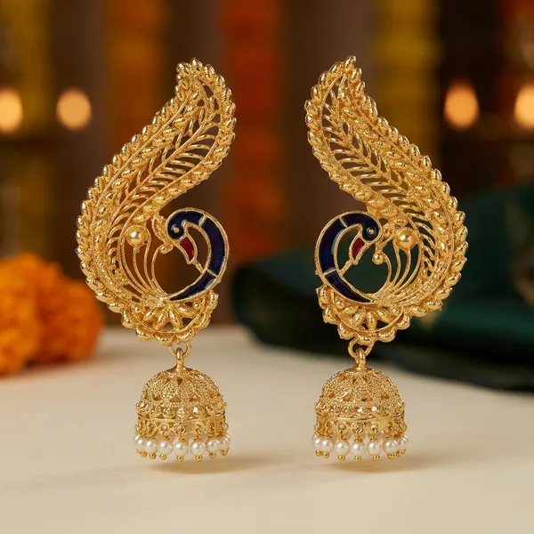 Golden_Brass_And_Copper_Earcuffs_For_Women