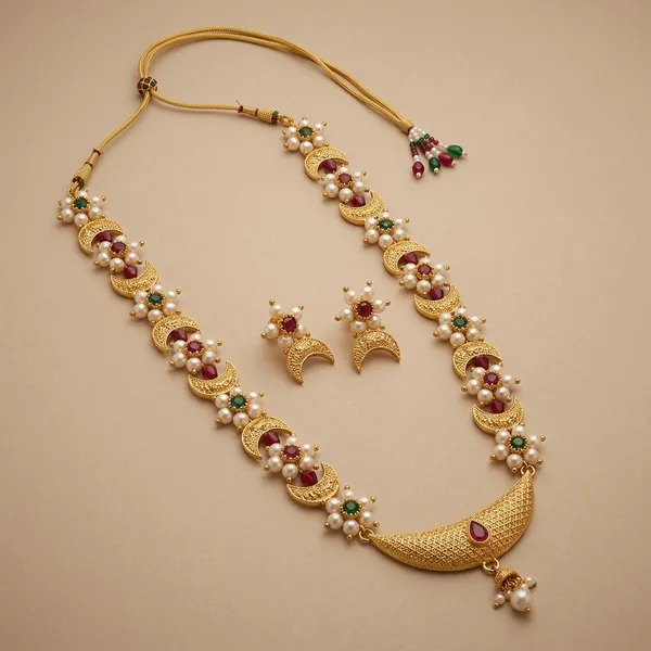 Golden_Brass_And_Copper_Long_Necklace_For_Women