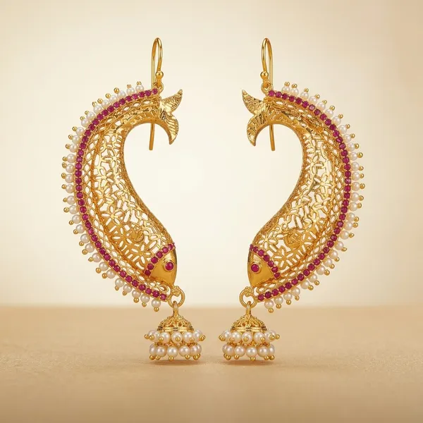 Golden_Brass_And_Copper_Earcuffs_For_Women