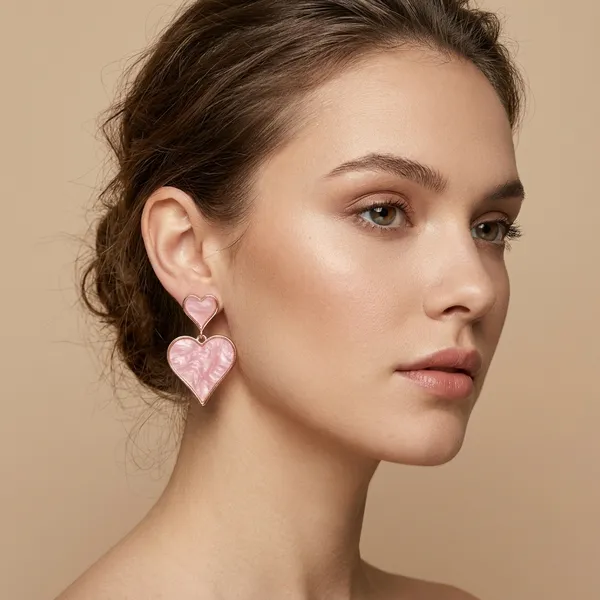 Pink_And_Golden_Stainless_Steel_Party_Wear_Earrings_For_Women
