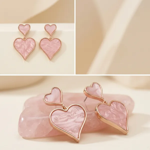 Pink_And_Golden_Stainless_Steel_Party_Wear_Earrings_For_Women