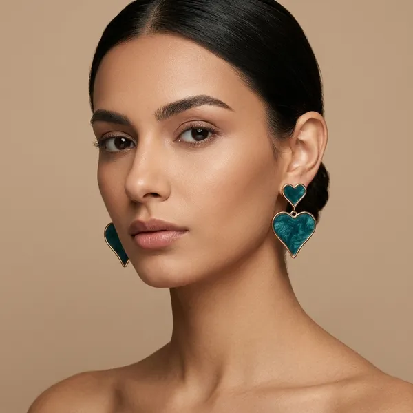 Teal_Blue_Stainless_Steel_Party_Wear_Earrings_For_Women