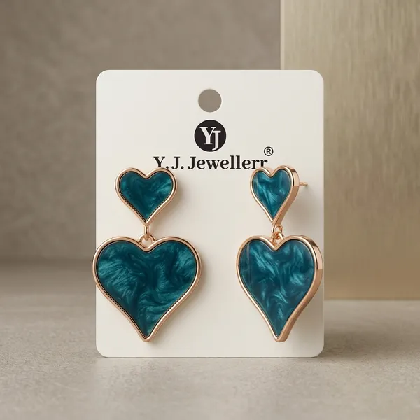 Teal_Blue_Stainless_Steel_Party_Wear_Earrings_For_Women