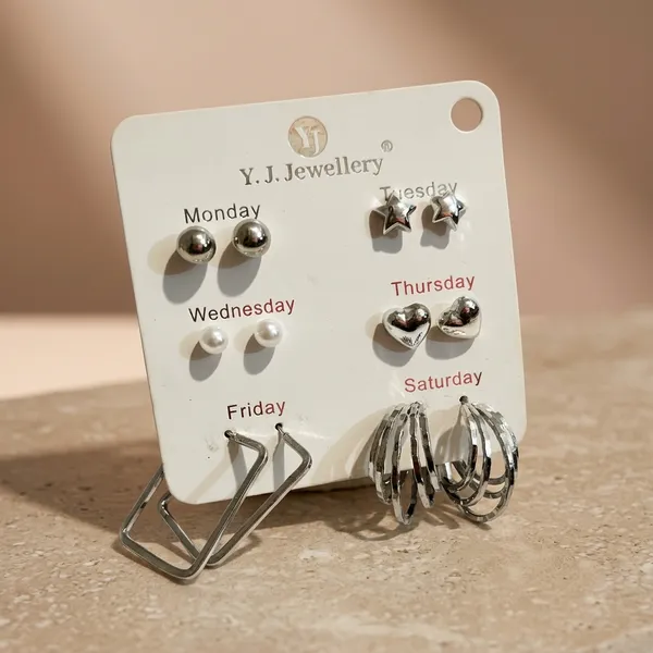 Silver_Stainless_Steel_Earring_Combo_For_Women