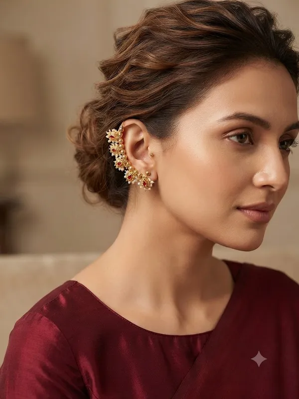 Pearl_Brass_And_Copper_Earcuffs_For_Women