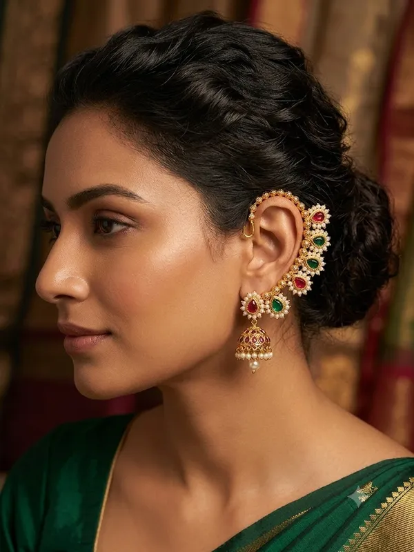 Pearl_Brass_And_Copper_Earcuffs_For_Women