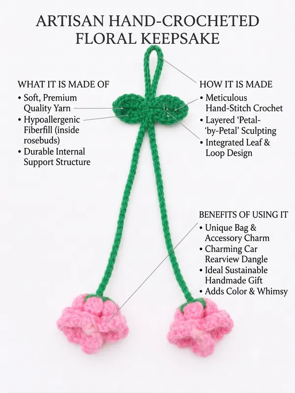 Pink_Cotton_Crochet_Cherry_Hair_Tie_For_Women