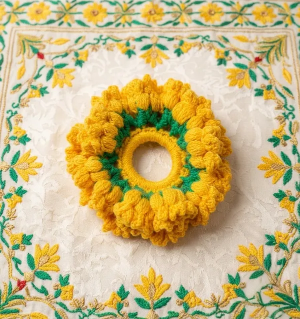 Yellow_Cotton_Crochet_Bun_Holder_for_Women