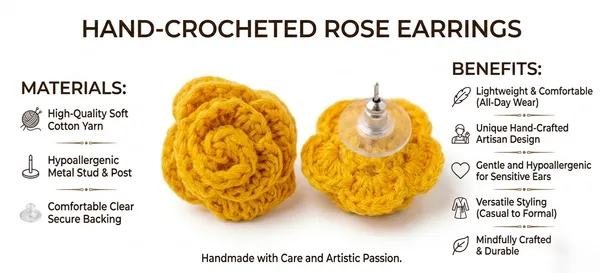 Mustard_Crochet_Floral_Stud_Earrings_for_Women