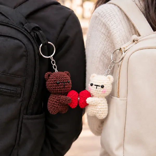 Crochet_Teddy_Bear_Couple_Keychain_Set,_Brown_&_Cream_Bears_with_Red_Heart,_Cute_Key_Ring_Gift_for_Couples,_Boyfriend_Girlfriend_&_Best_Friends