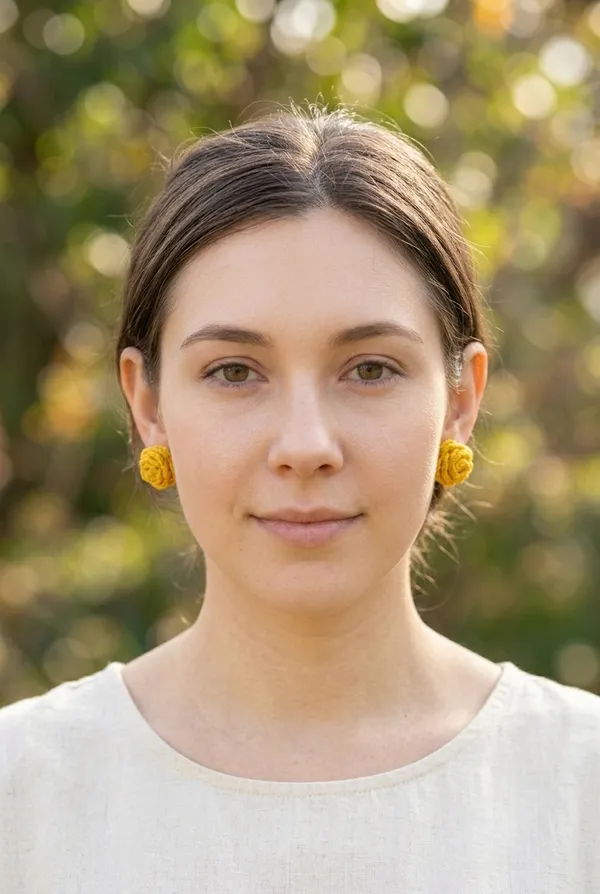 Mustard_Crochet_Floral_Stud_Earrings_for_Women