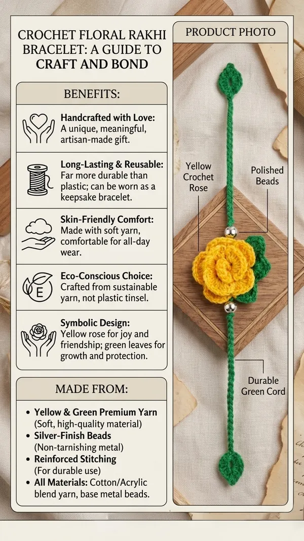 Yellow_Crochet_Floral_Rakhi_for_Brother