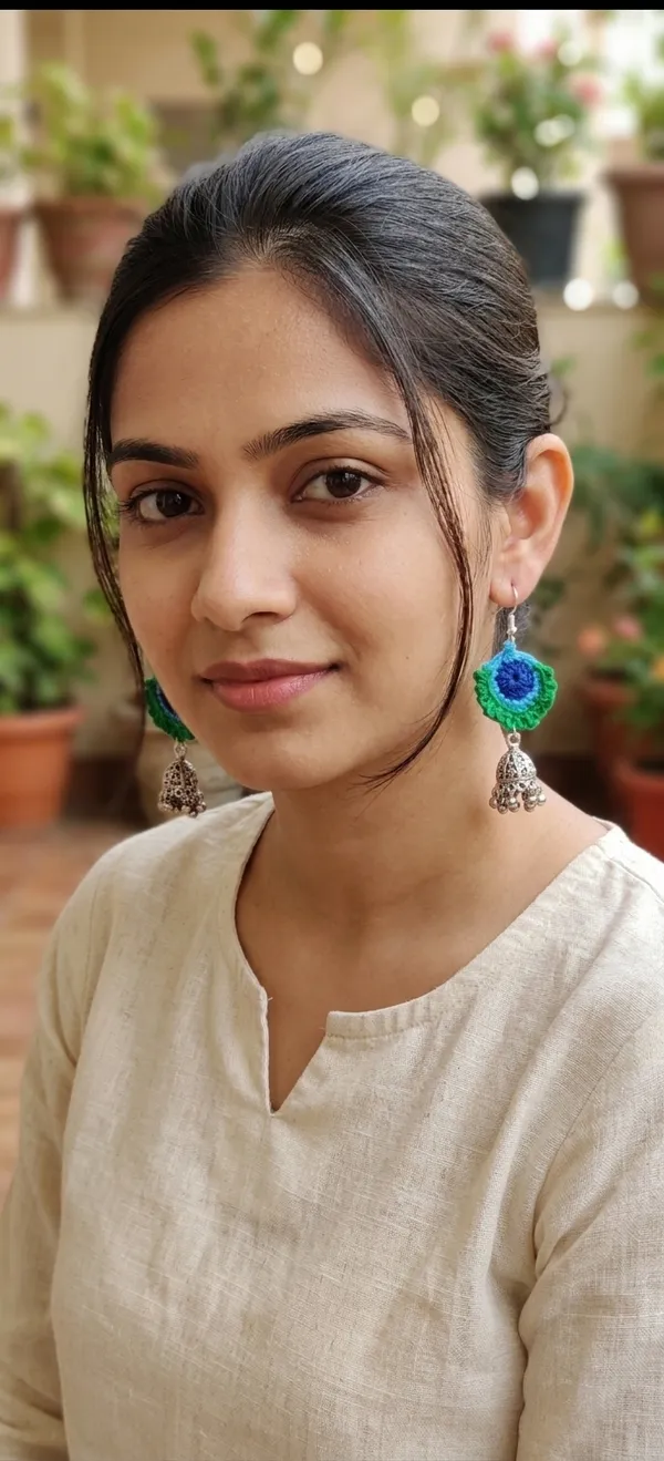 Green_Crochet_Jhumka_Earrings_for_Women