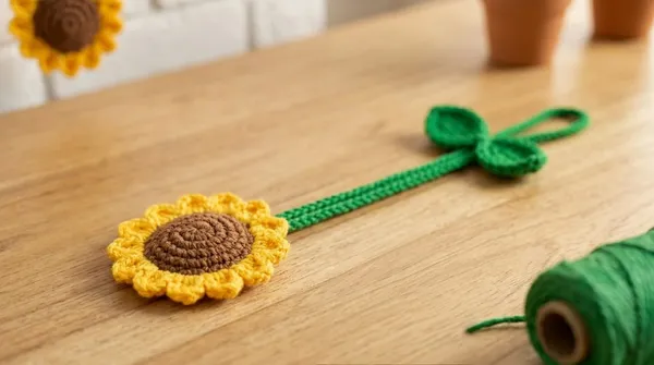 Yellow_Cotton_Blend_Crochet_Hair_Tie_for_Women