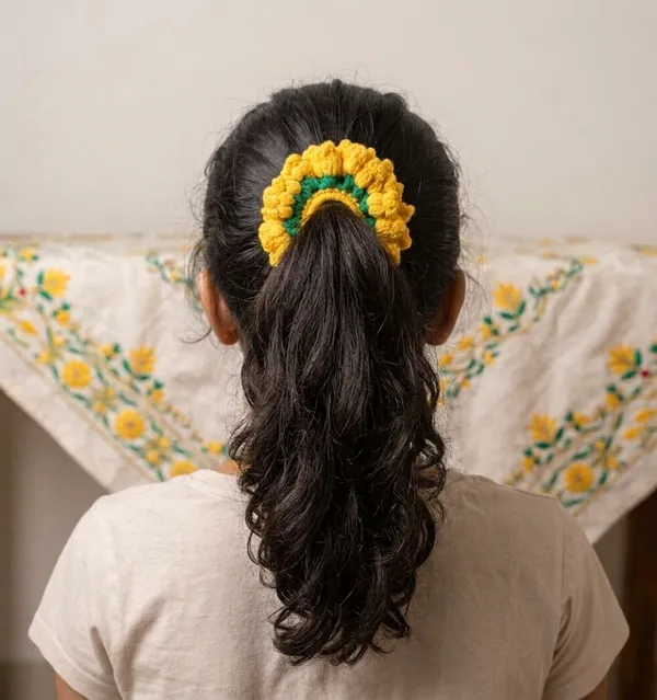 Yellow_Cotton_Crochet_Bun_Holder_for_Women