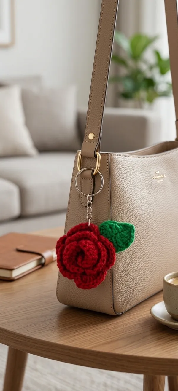 Red_Crochet_Rose_Keychain_for_Women