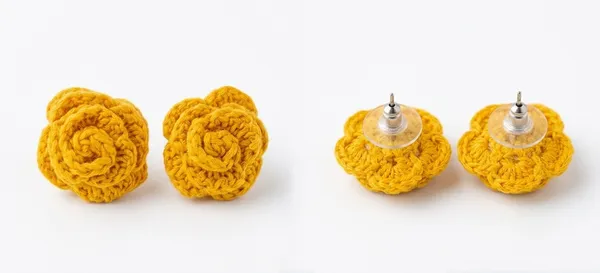 Mustard_Crochet_Floral_Stud_Earrings_for_Women