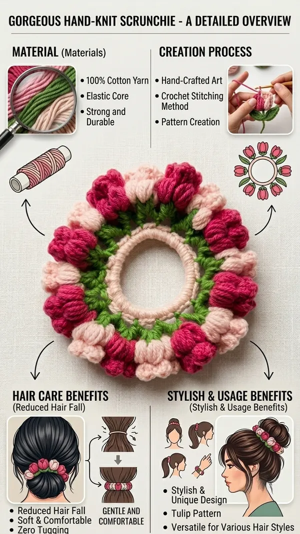 Pink_Cotton_Crochet_Floral_Scrunchie_for_Women
