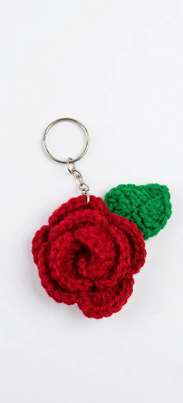 Red_Crochet_Rose_Keychain_for_Women
