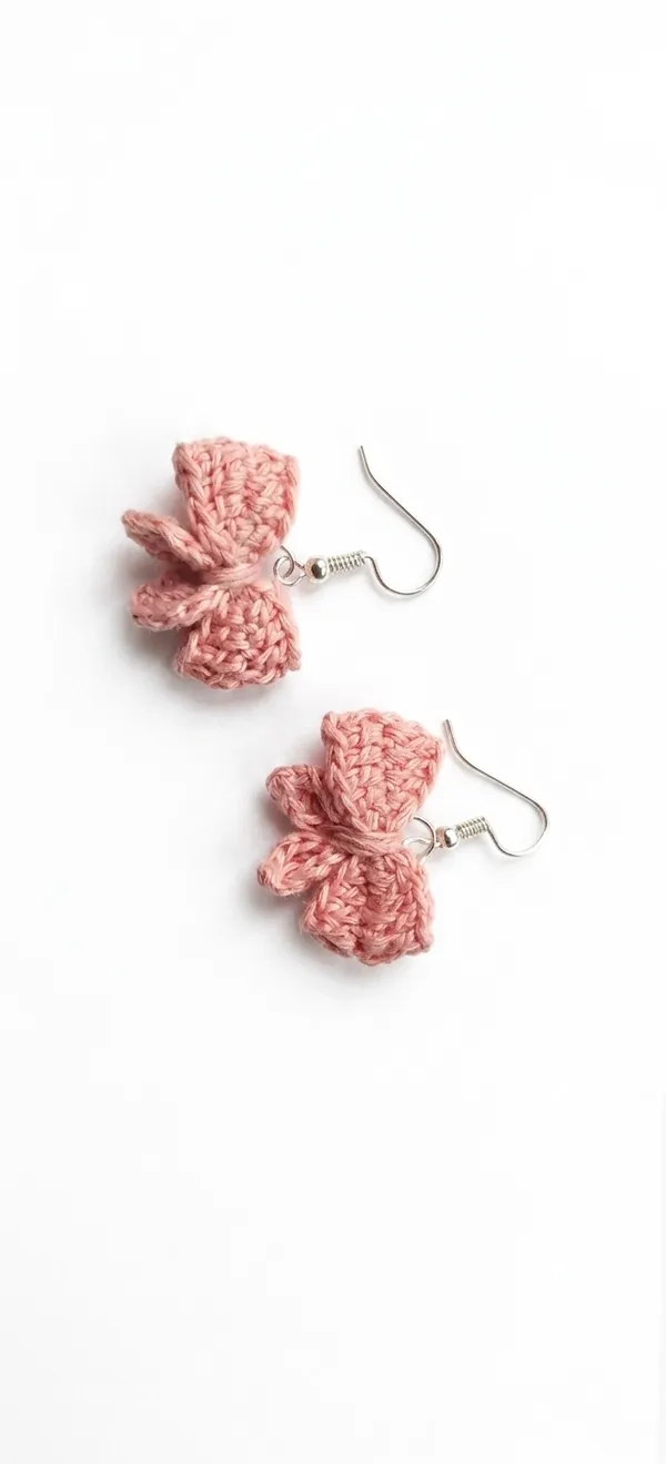 Pink_Crochet_Bow_Drop_Earrings_for_Women
