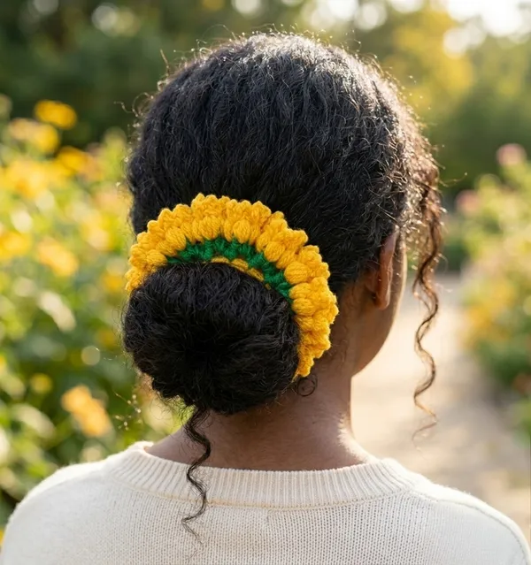 Yellow_Cotton_Crochet_Bun_Holder_for_Women