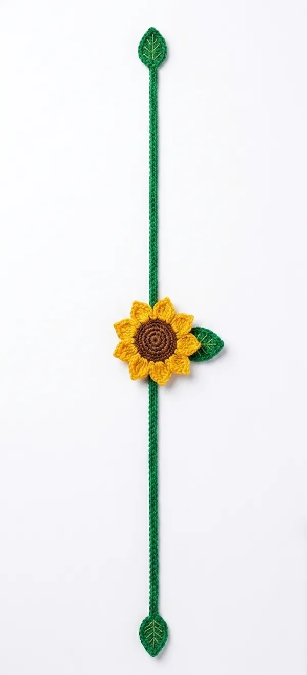 Yellow_Cotton_Handcrafted_Sunflower_Rakhi_for_Brother