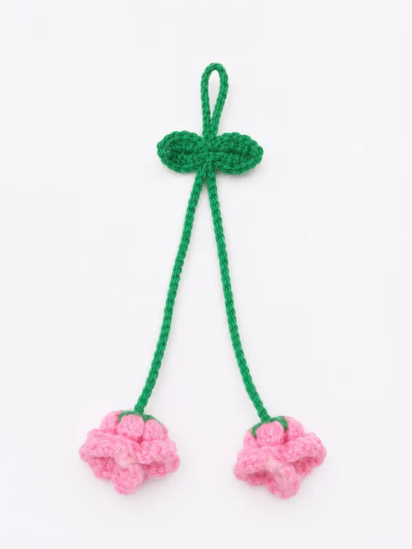 Green_Crochet_Cherry_Hair_Tie_for_Women