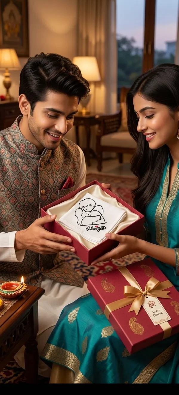 White_Cotton_Embroidered_Handkerchief_For_Couples