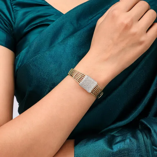 Gold_Toned_Textured_Cuff_Bracelet_For_Women