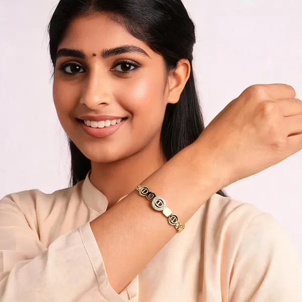 Gold_Toned_Metal_Rakhi_Bracelet_For_Men