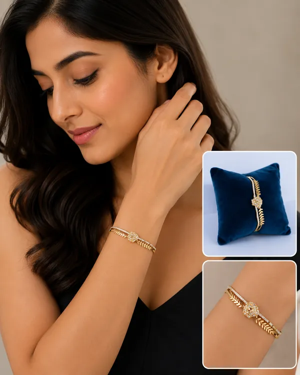 Gold_Toned_Chain_Bracelet_Set_For_Women