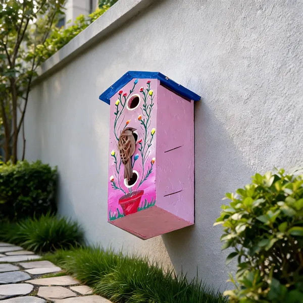 Pink_Floral_Wood_Bird_Nesting_House_16_Inch