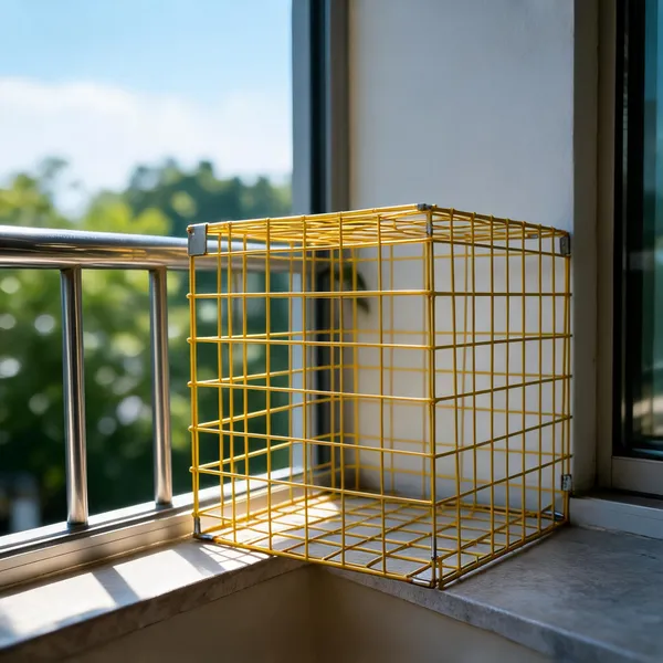 Yellow_Wire-Grid_Pigeon_Protector_Cage_For_Small_Birds