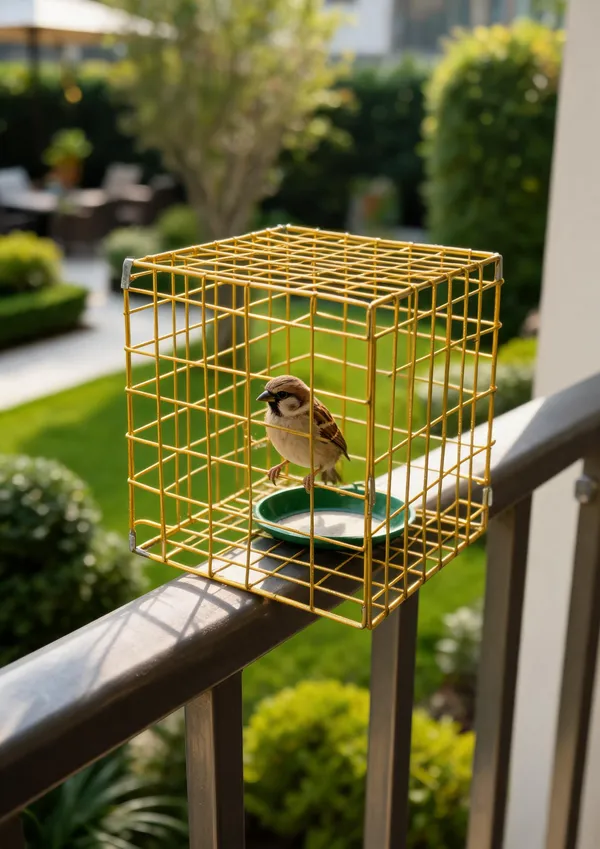 Yellow_Wire-Grid_Pigeon_Protector_Cage_For_Small_Birds