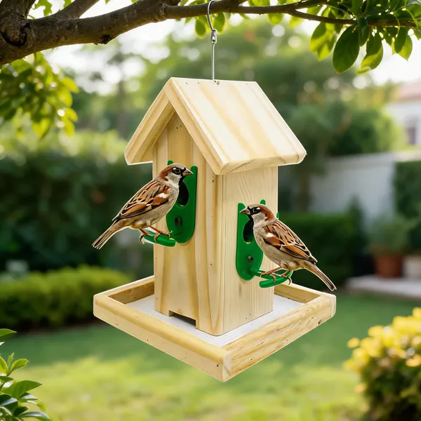 Brown_Pine_Wood_Hanging_House_Style_Bird_Feeder
