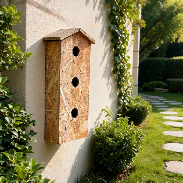 Brown_Wood_3-Family_Bird_House_16_Inch