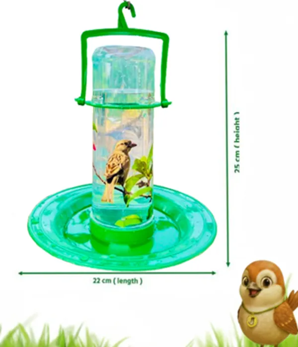 Green_Plastic_Hanging_Bird_Water_Feeder_750_ML